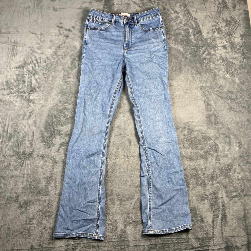 Wrangler Jeans Womens 4/27 Blue Denim Cotton High Rise Bootcut Leg Medium Wash